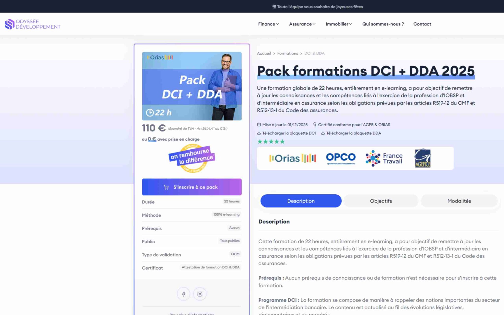 Pack DCI + DDA (regroupement des modules DCI et DDA) - ODYSSEE DEVELOPPEMENT