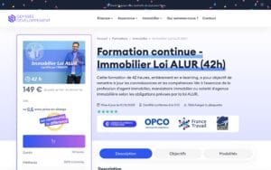 Immobilier Loi ALUR (42h) - ODYSSEE DEVELOPPEMENT