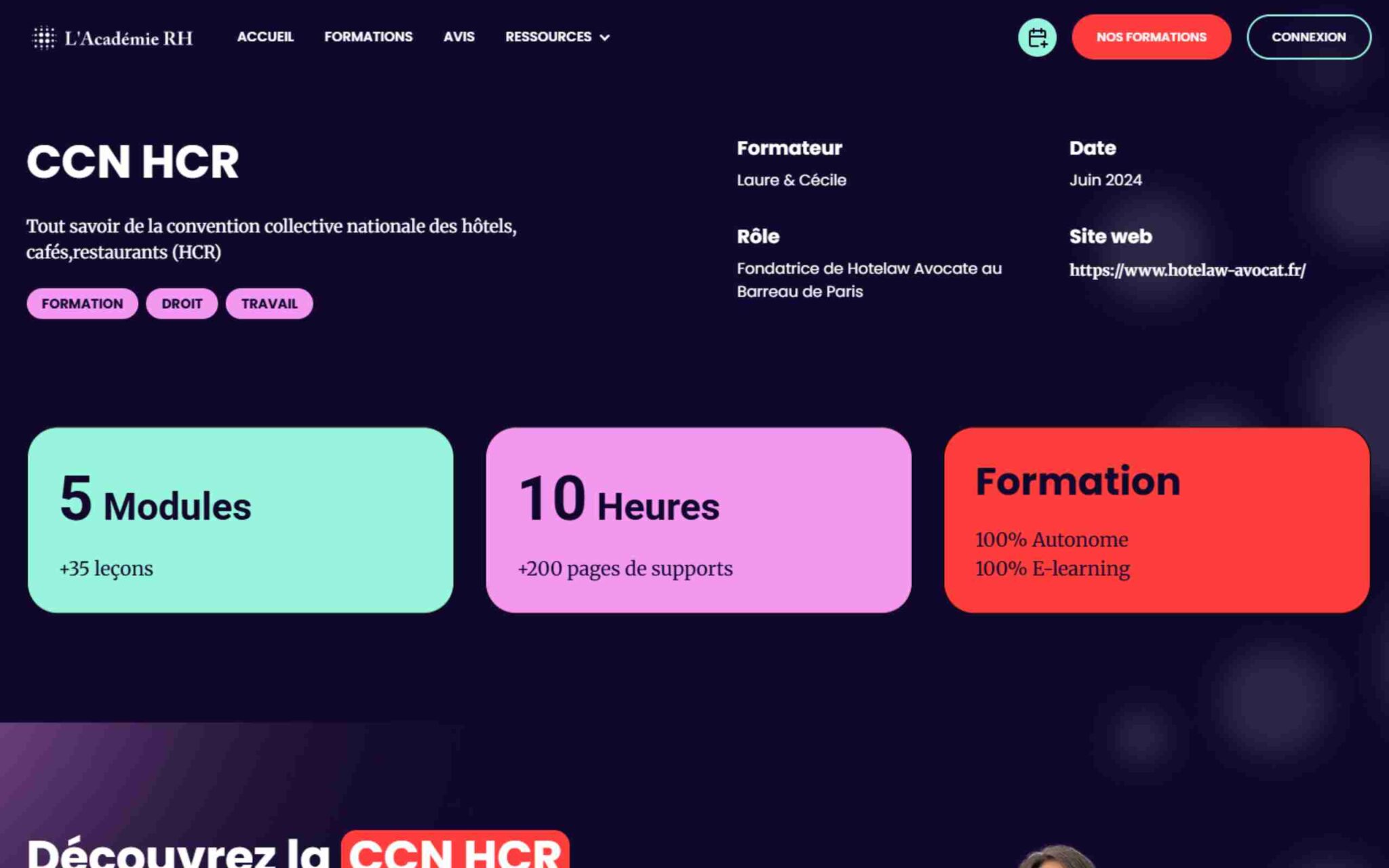 CCN HCR - Académie RH