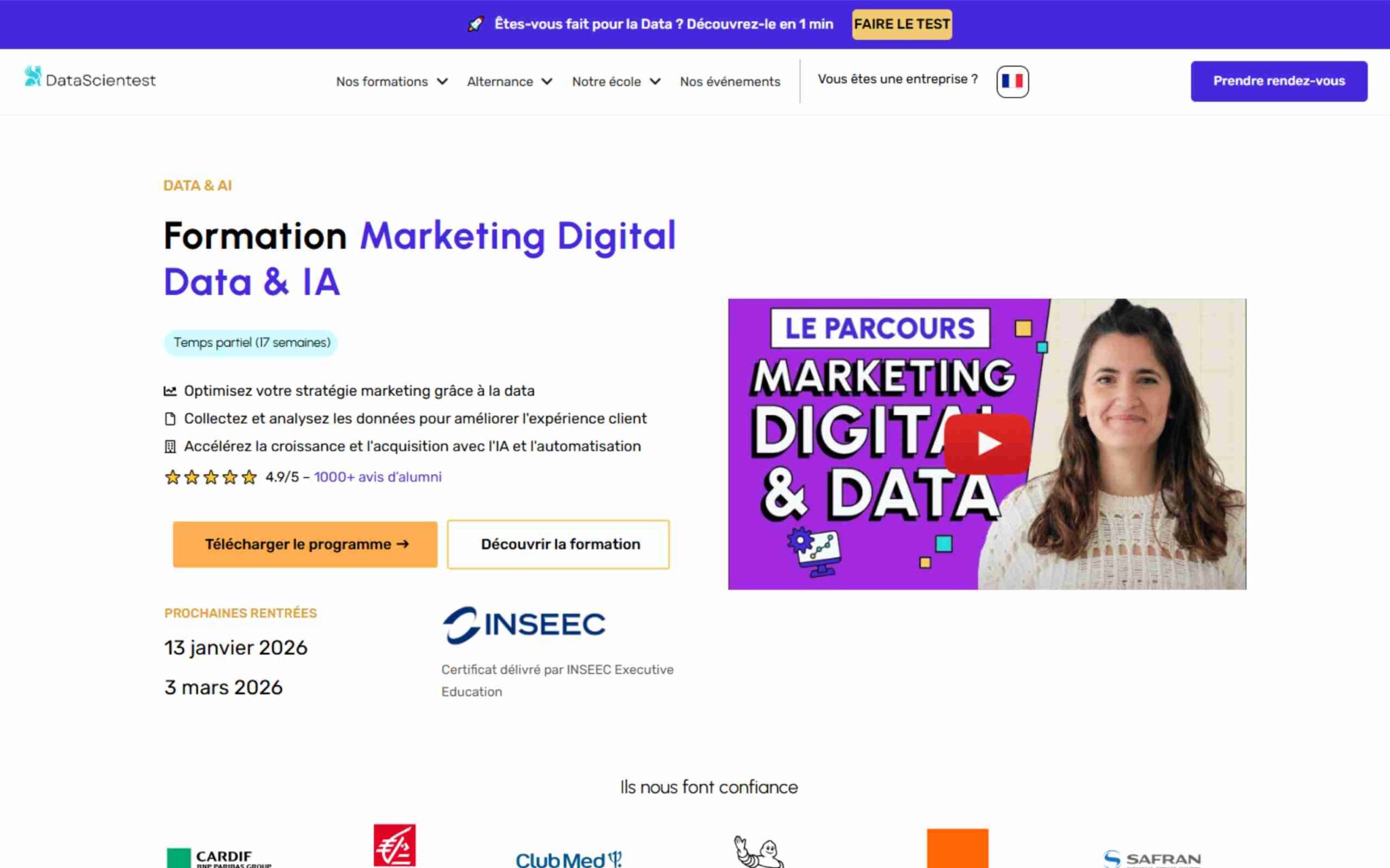 Marketing Digital Data & IA - DataScientest.com