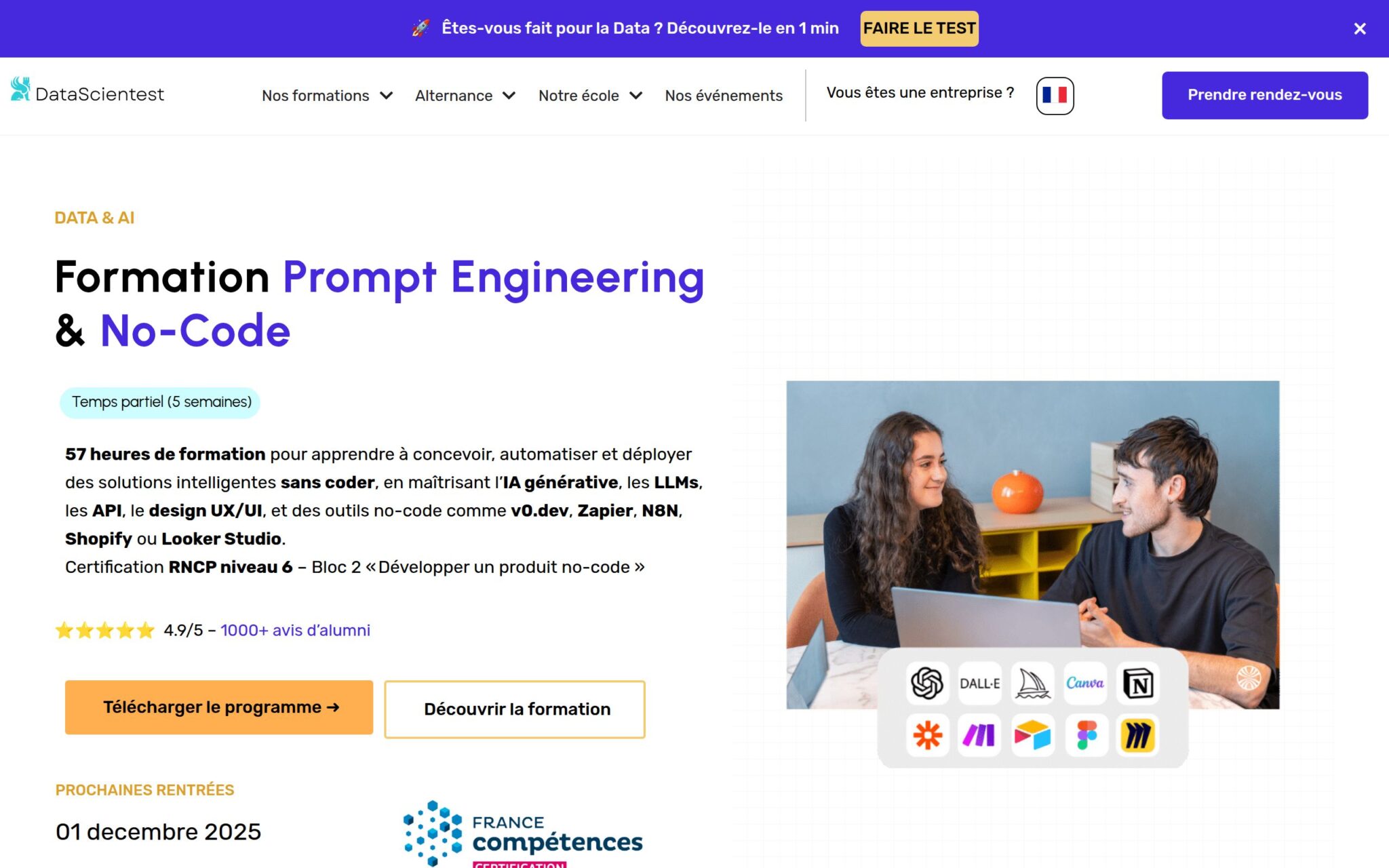 Prompt Engineering & No-Code - DataScientest.com