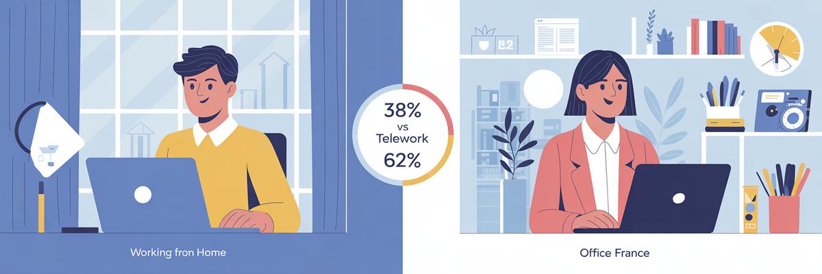 Statistiques sur le télétravail et son influence sur les pratiques bureautiques