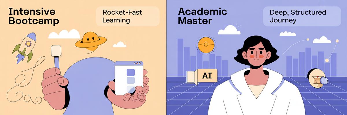 Durée et format : intensif vs académique