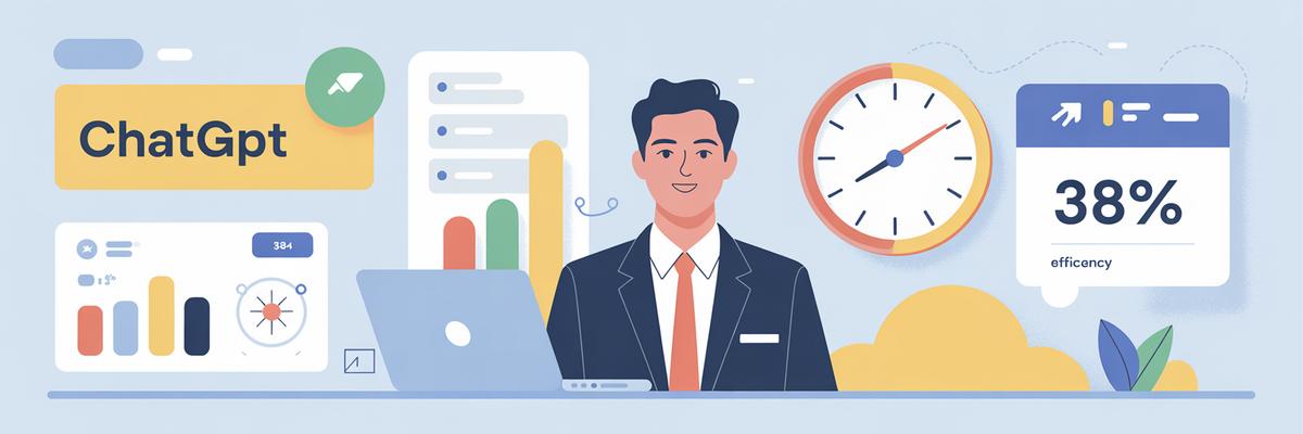 Gain de temps après une formation ChatGPT : jusqu'à 38 % de productivité en entreprise