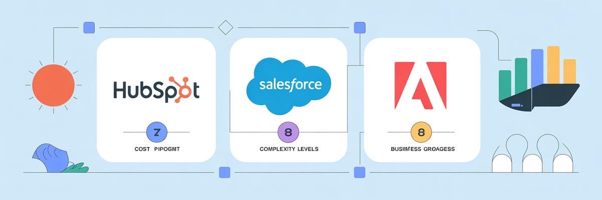 HubSpot vs Salesforce Marketing Cloud vs Adobe Campaign : quel outil d'automatisation pour les entreprises en croissance ? 4 Critères de choix et matrice décisionnelle selon votre phase de croissance