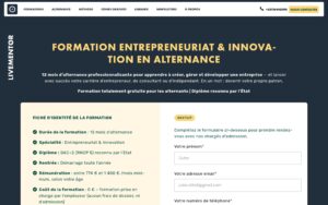 Formation entrepreneuriat & innovation en alternance – Livementor