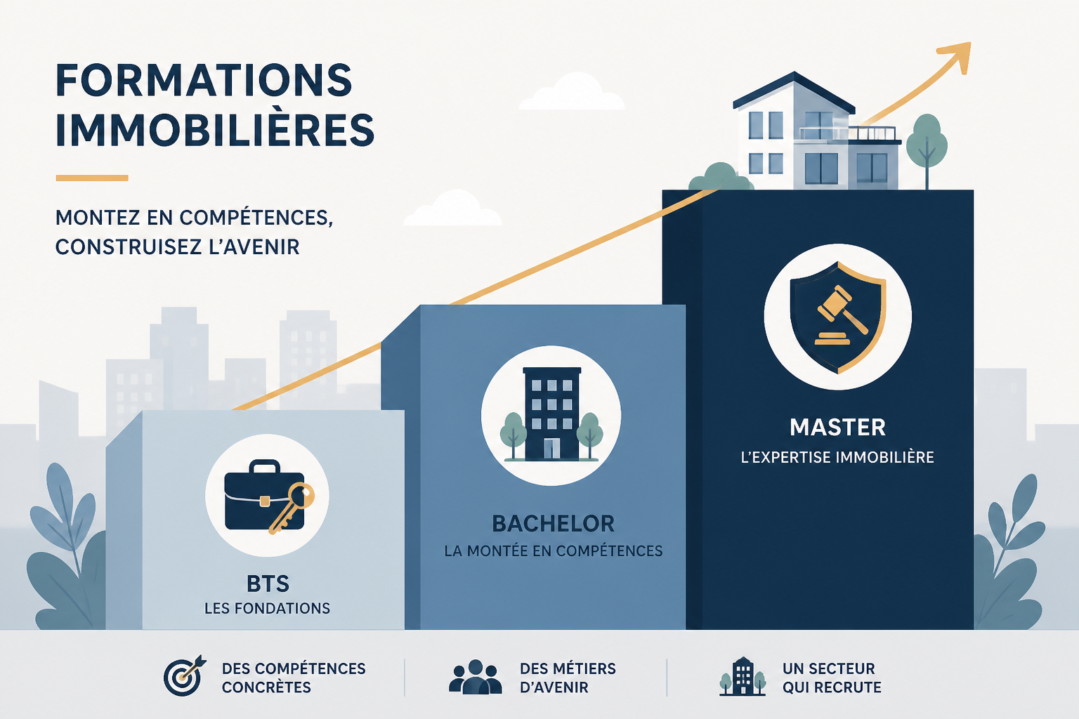 Écoles d'immobilier en France : le top 10 pour se former en 2026 2 Quels niveaux de diplôme en immobilier ?