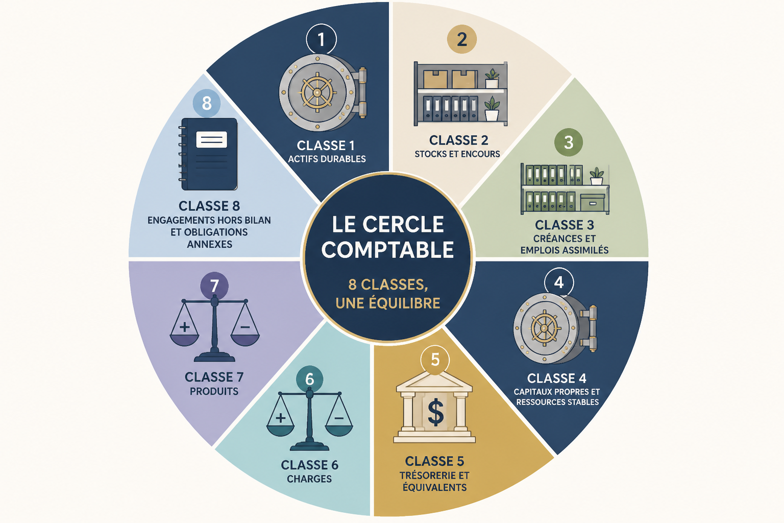 Plan comptable général (PCG) : définition, classes et fonctionnement 3 Quelles sont les classes du plan comptable général ?