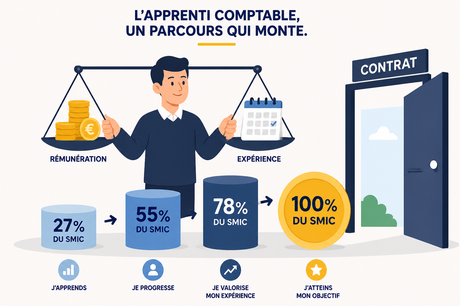 Comptable en alternance : salaire, missions, formations et débouchés 2 Quel est le salaire d'un comptable en alternance ?