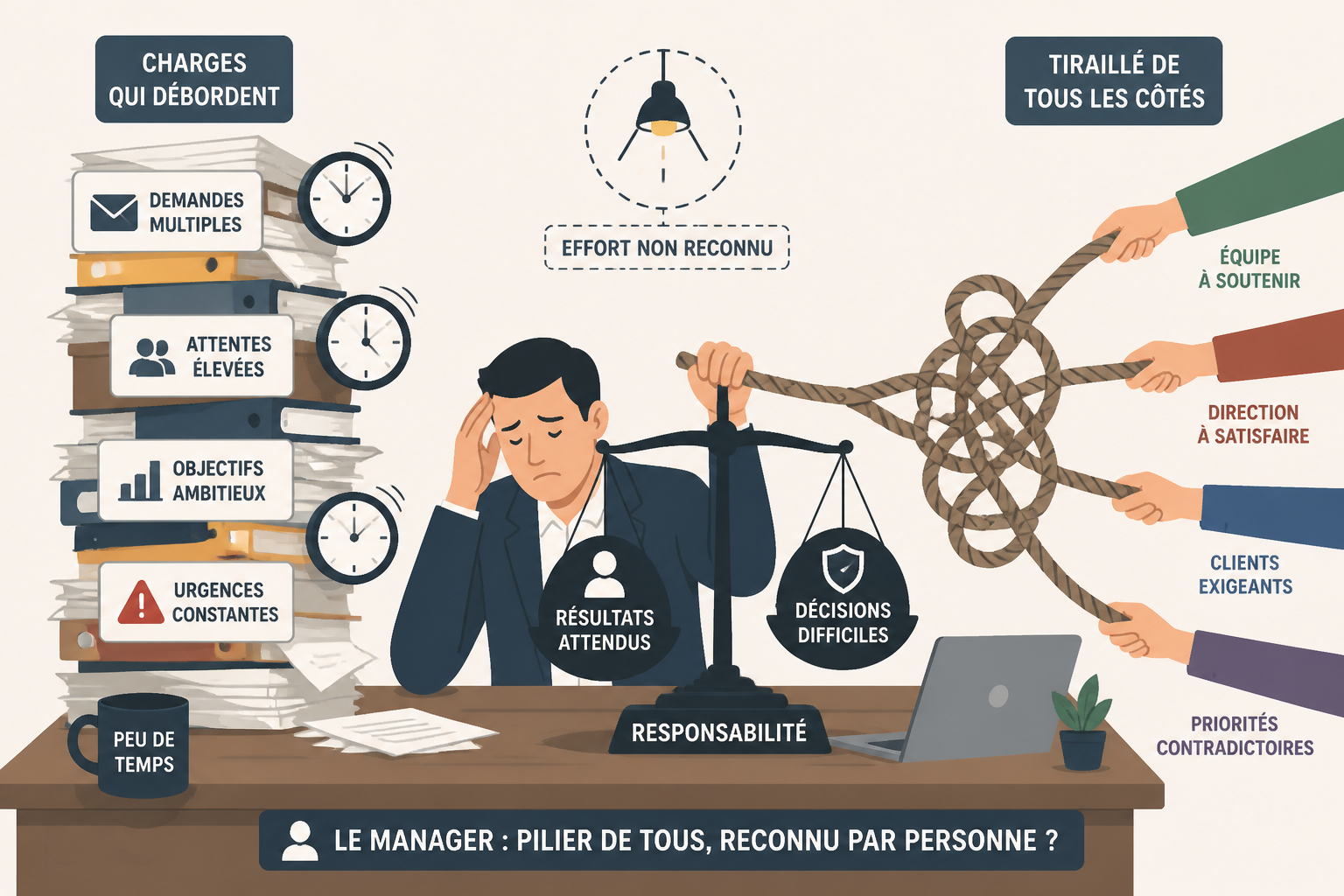Quelles sont les causes du stress chez un manager ?