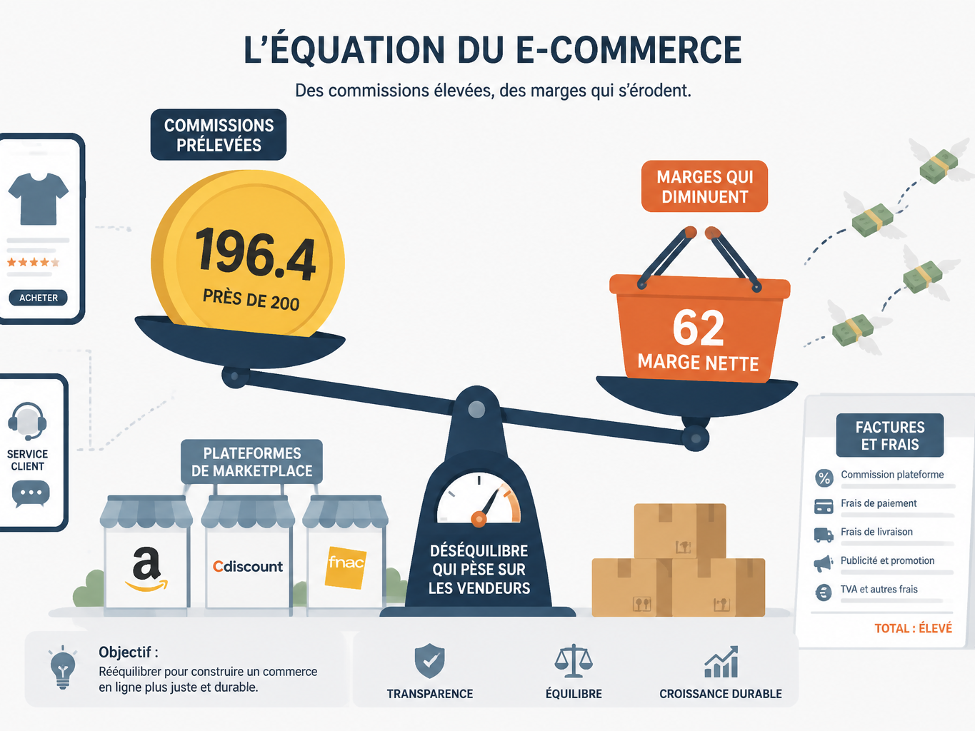 Chiffres clĂ©s de lâe-commerce en France (donnĂ©es Fevad)