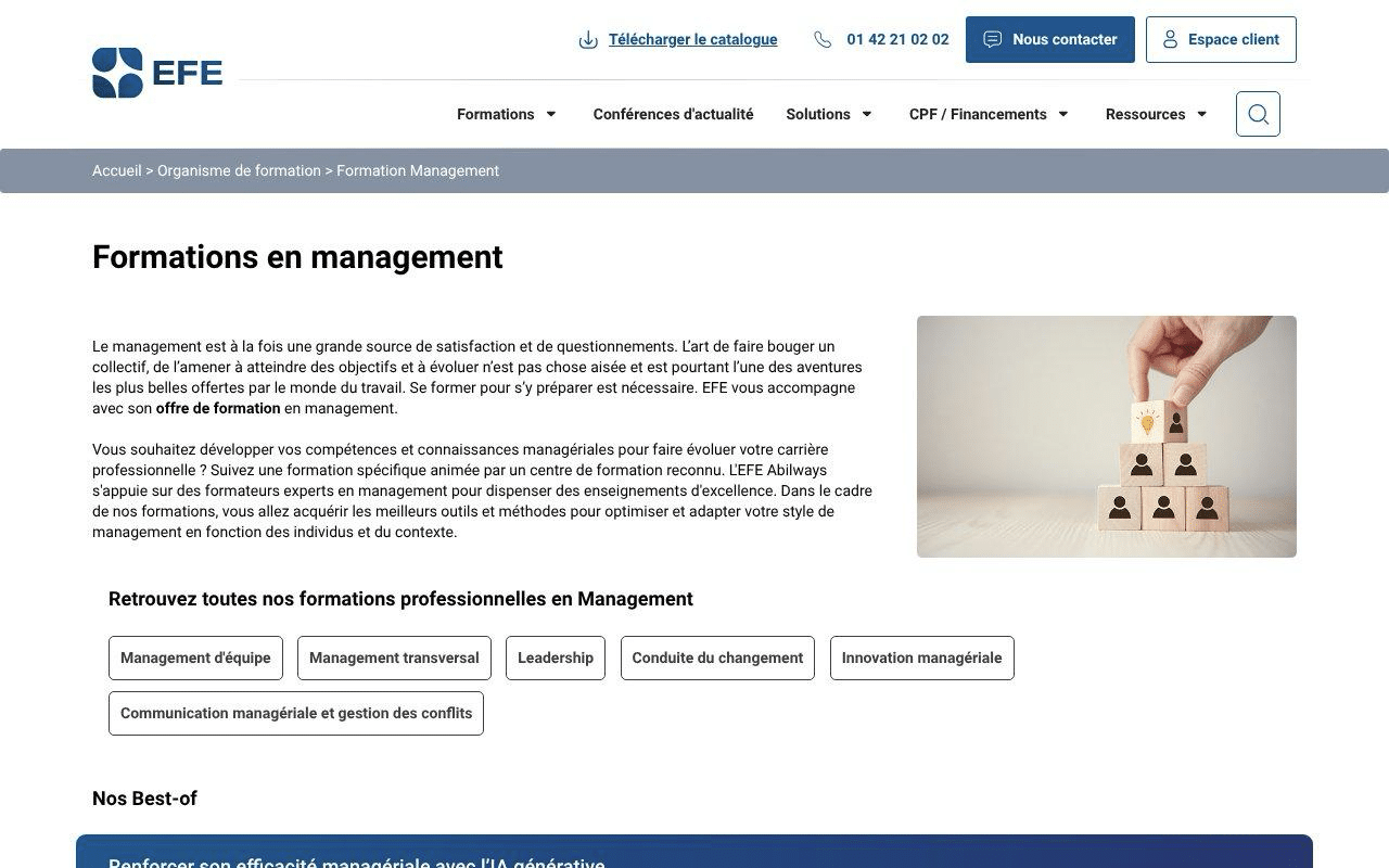 Les 6 meilleures formations en management que l'on a trouvé en juillet 2026 : nos coups de coeur ! 6 image 2