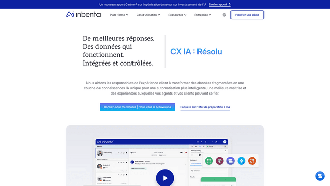 Les meilleurs callbots IA pour service client : top solutions de l'année 7 inbenta