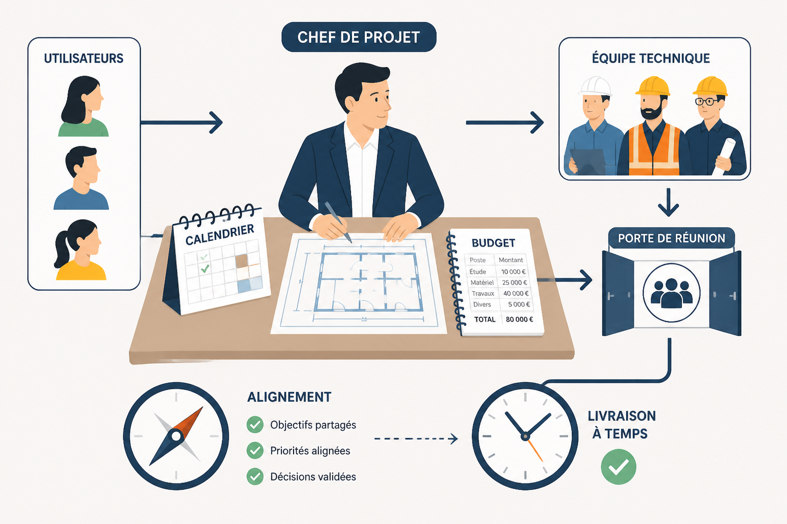 MOA et chef de projet : quelle différence et quel rôle sur un projet ? 3 Quel est le rôle du chef de projet ?