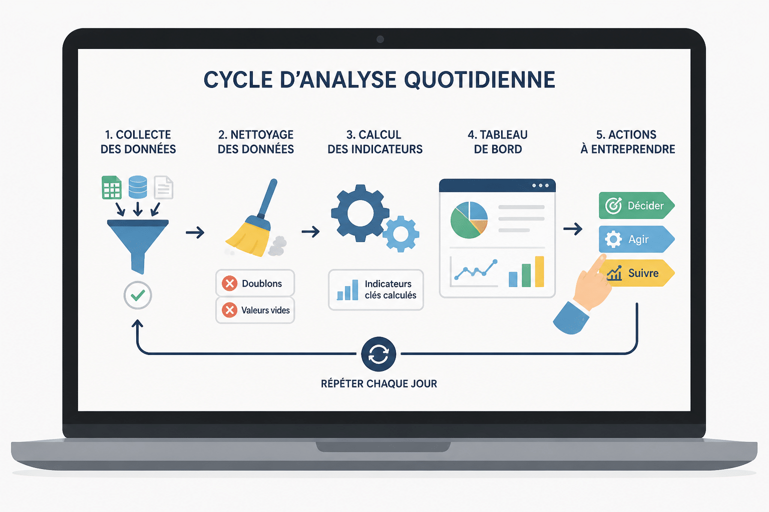 Data analyst : c'est quoi ce métier et que fait-il au quotidien ? 2 Que fait un data analyst au quotidien ?