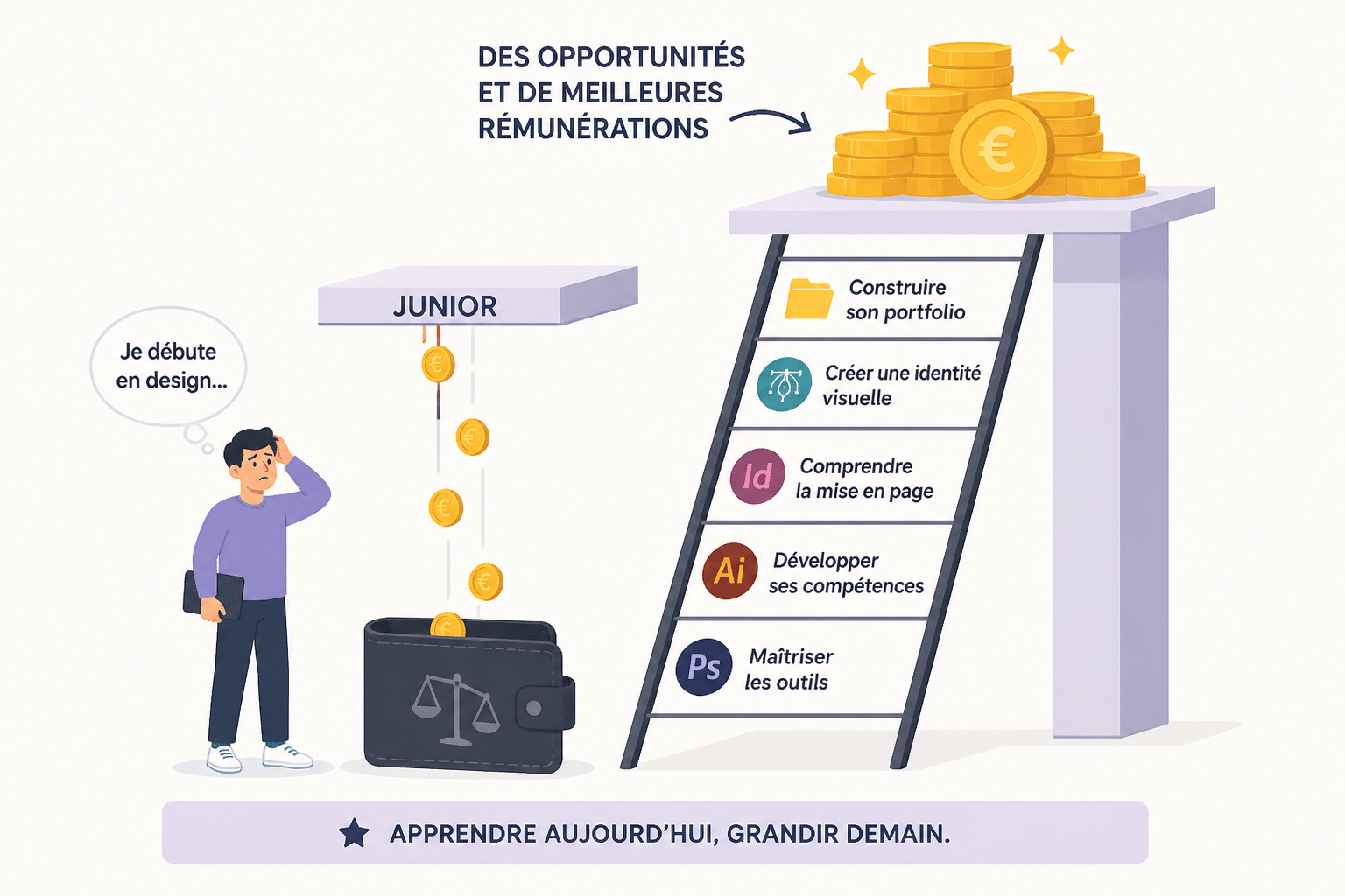 Salaire d'un infographiste en France : débutant à confirmé 2 Combien gagne un infographiste débutant ?