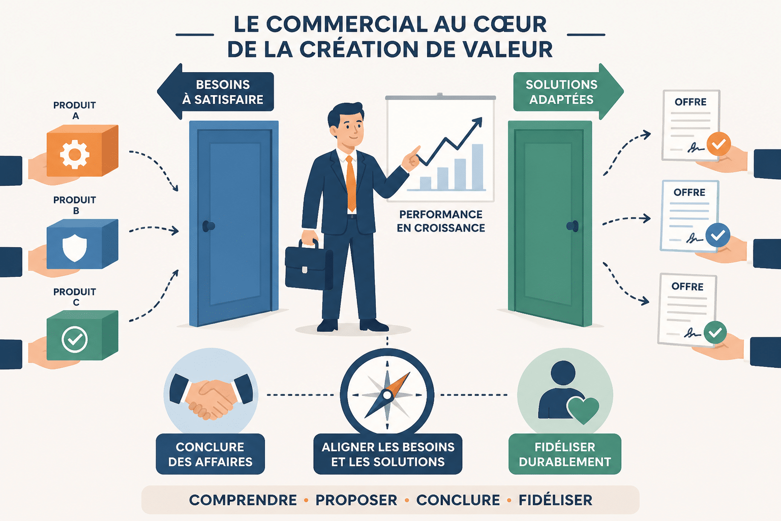 Fiche métier commercial : missions, journée type et compétences 1 En quoi consiste le métier de commercial ?