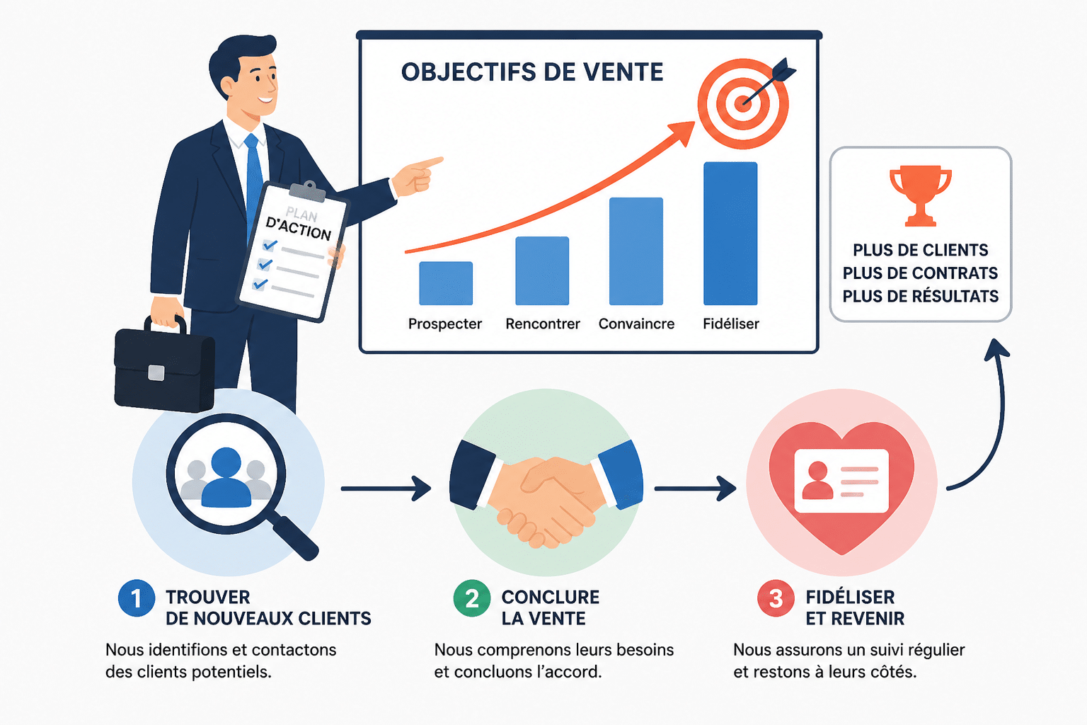 Fiche métier commercial : missions, journée type et compétences 2 Quelles sont les missions d'un commercial ?
