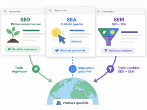 SEO, SEA, SEM : quelles différences entre ces leviers de visibilité ?