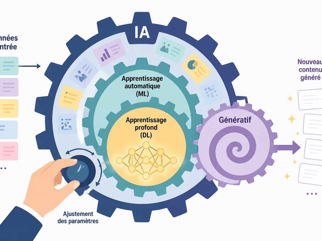 Machine learning, deep learning, IA générative : comment s’y retrouver ?