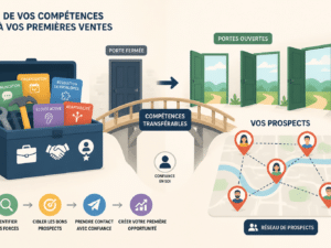Commercial en reconversion : compétences transférables et premiers pas