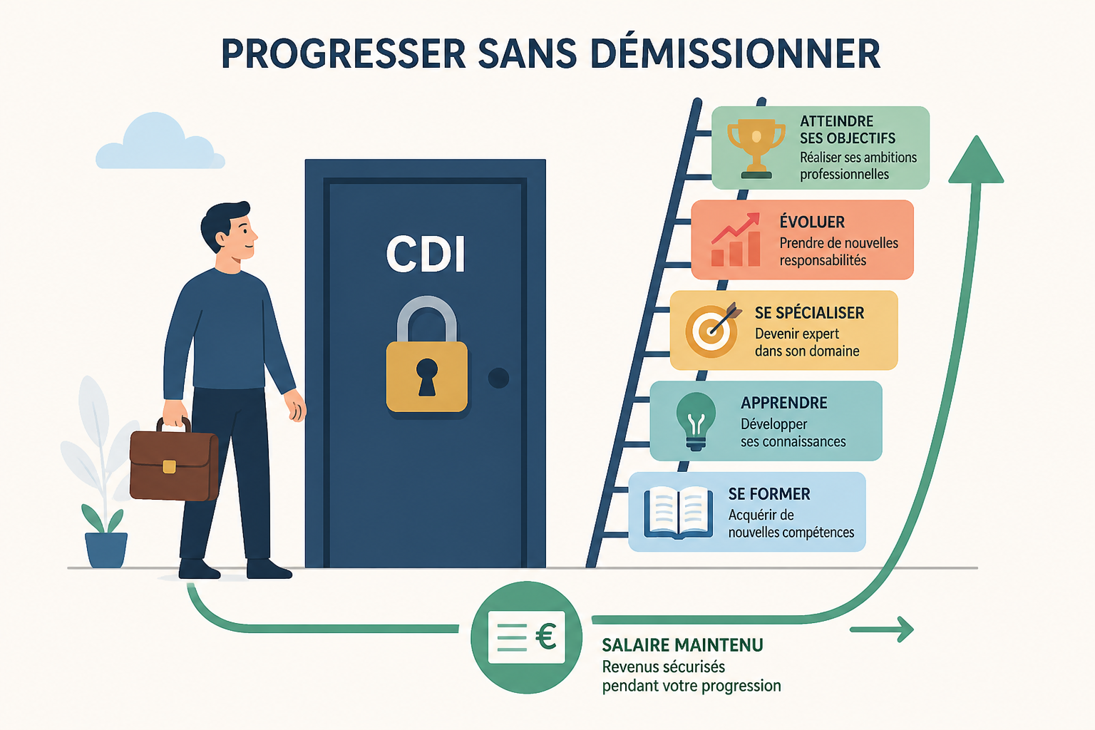 Se reconvertir sans quitter son CDI : les dispositifs qui protègent votre salaire en 2026 1 Peut-on se reconvertir en restant en CDI ?