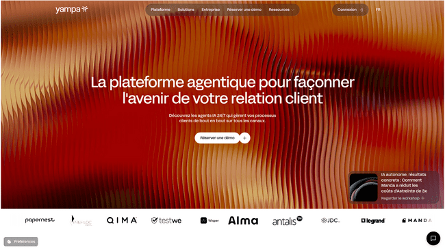 Les meilleurs callbots IA pour service client : top solutions de l'année 3 yampa