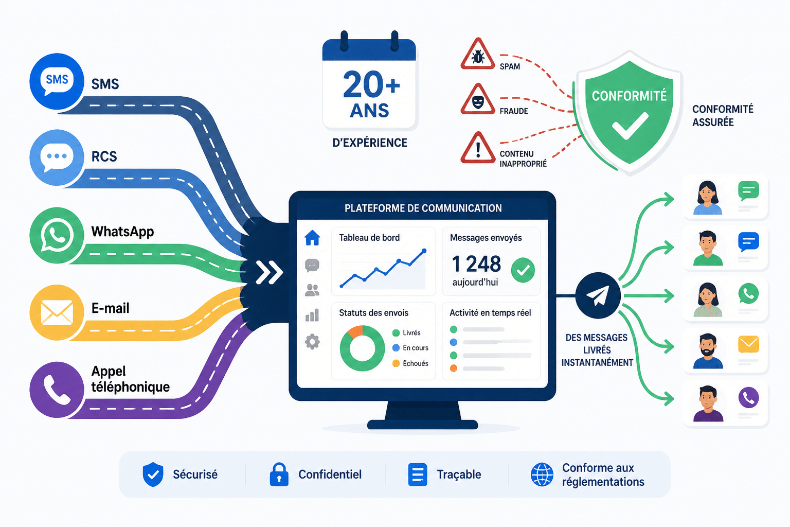 Les 7 meilleures plateformes d'envoi de sms en masse 1 Esendex