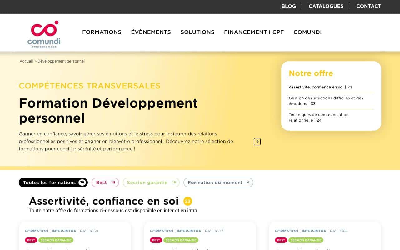 Les meilleures formations en développement personnel en Octobre 2026 : le comparatif 2 Catalogue des formations en développement personnel de Comundi