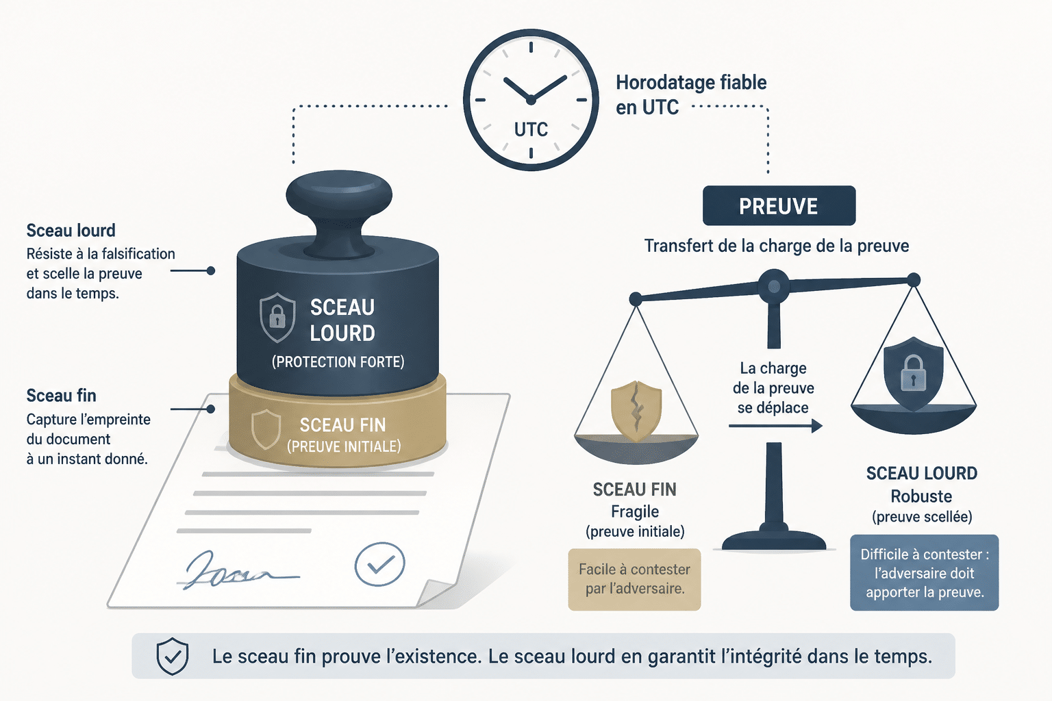 Horodatage électronique : un outil méconnu mais essentiel pour sécuriser vos documents 1 Horodatage électronique : deux niveaux, deux forces de preuve