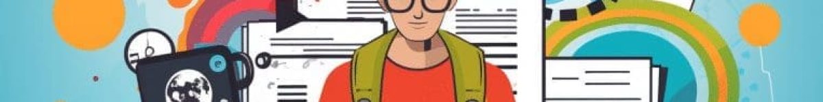 illustration homme sur son ordinateur copywriting et copyright